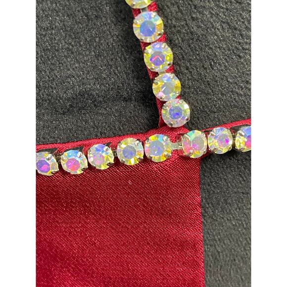 NWT- For Love & Lemons Satin Elora One Shoulder Rhinestone Dress - Picture 5 of 8